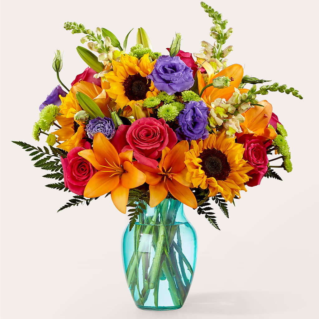 Double Rainbow Bouquet – POTTING BENCH FLORIST & GIFTS, Fairhaven MA