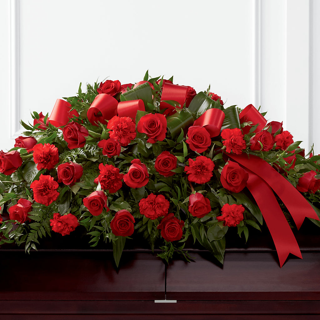 Tribute of Life Casket Spray – POTTING BENCH FLORIST & GIFTS, Fairhaven MA