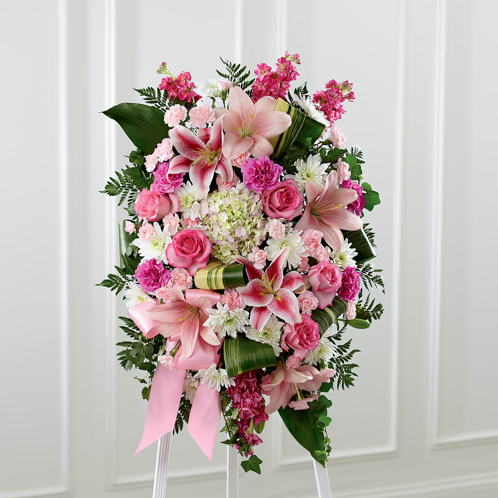 Comforting Standing Spray – POTTING BENCH FLORIST & GIFTS, Fairhaven MA