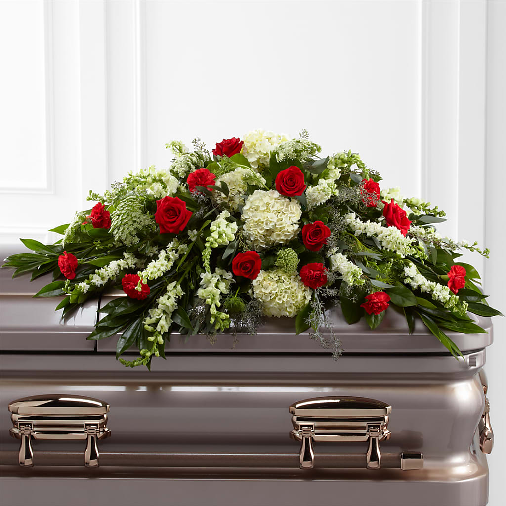 Sincerity Casket Spray – POTTING BENCH FLORIST & GIFTS, Fairhaven MA