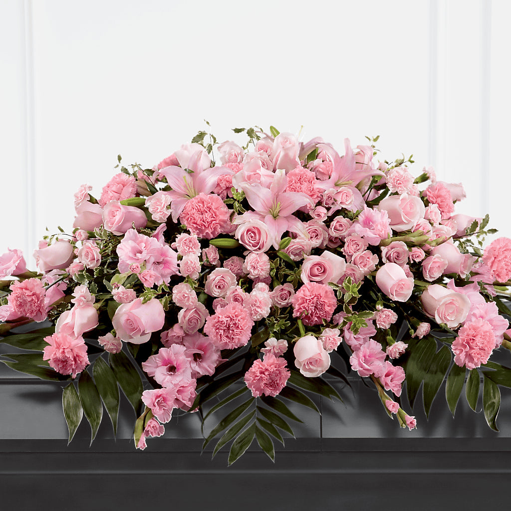 Garden of Comfort Casket Spray (Standard) – POTTING BENCH FLORIST & GIFTS, Fairhaven MA