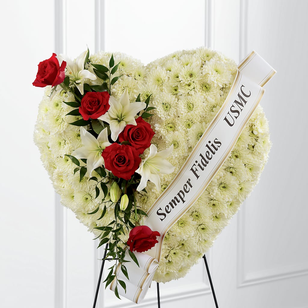 Heartfelt Hero Standing Heart – POTTING BENCH FLORIST & GIFTS, Fairhaven MA
