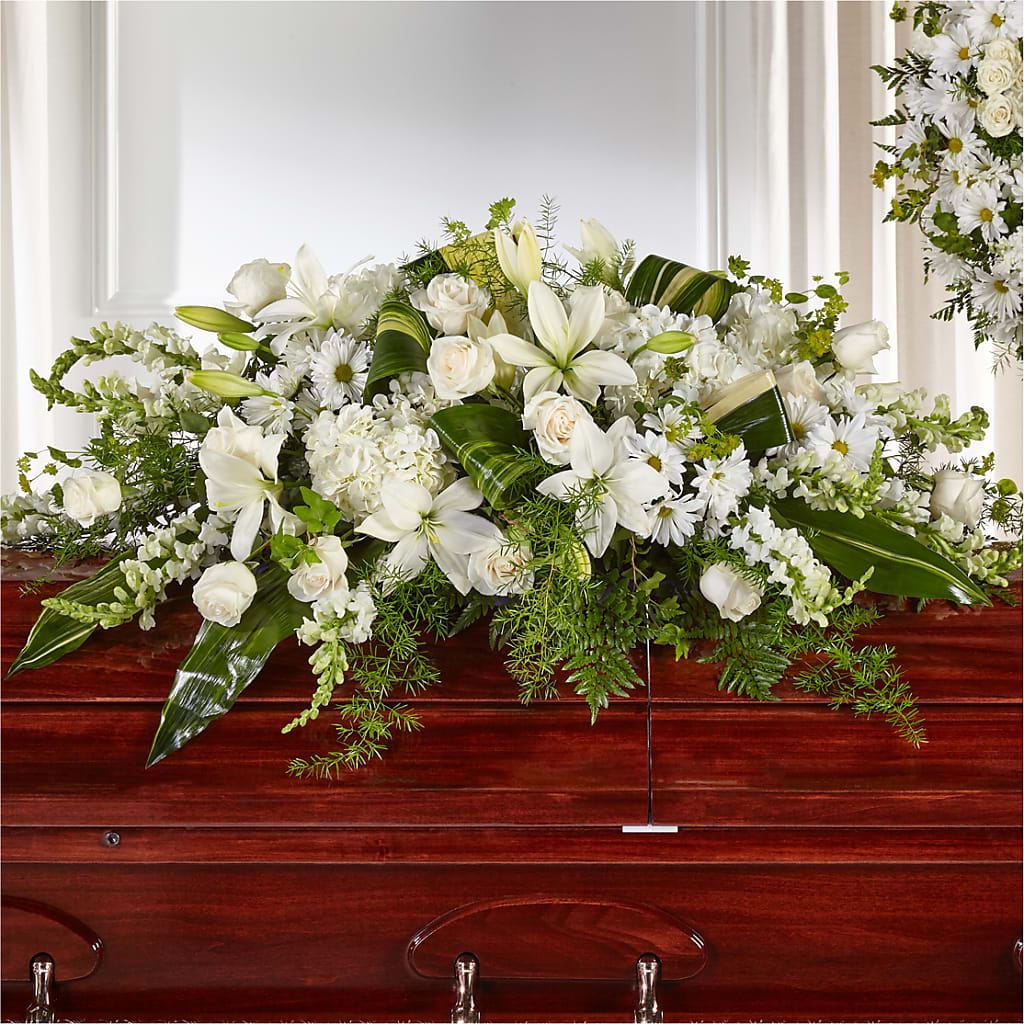 Abundance Casket Spray – POTTING BENCH FLORIST & GIFTS, Fairhaven MA