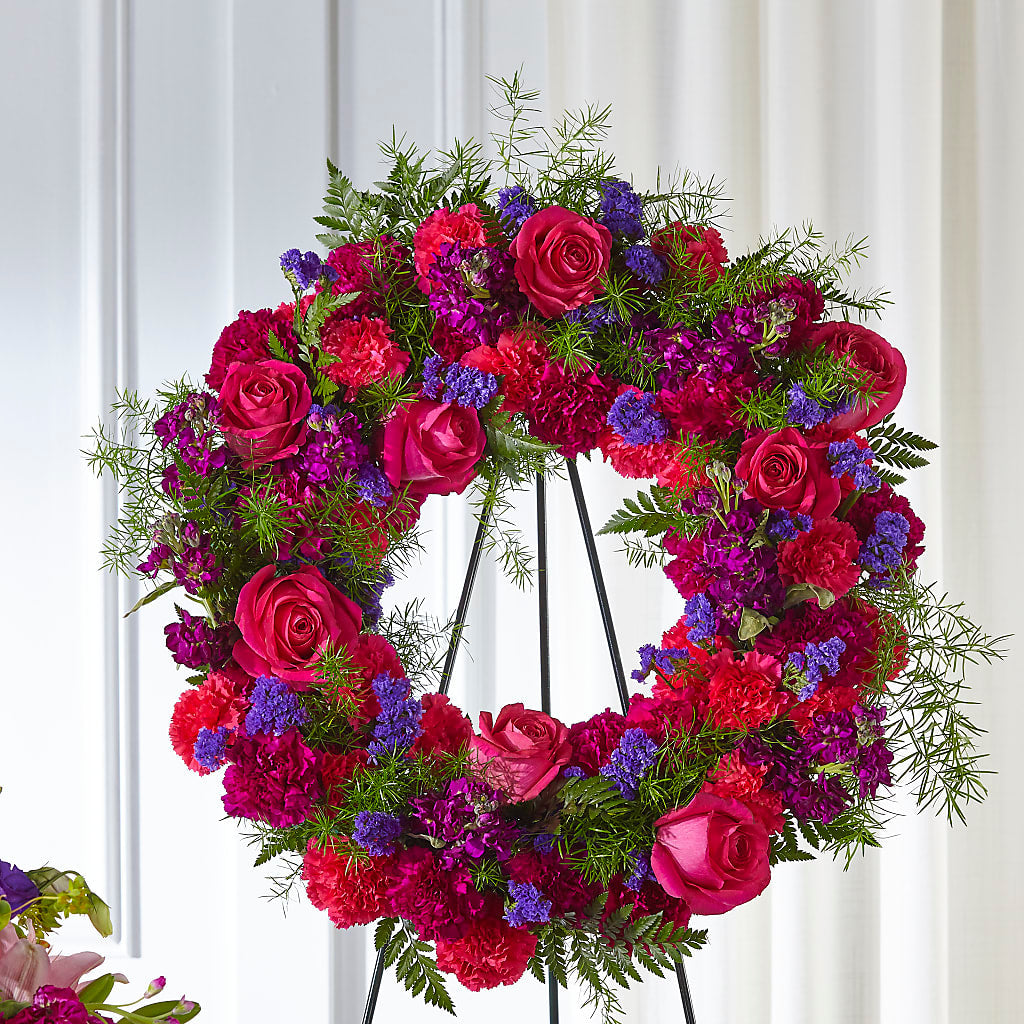 Calming Colors Wreath – POTTING BENCH FLORIST & GIFTS, Fairhaven MA