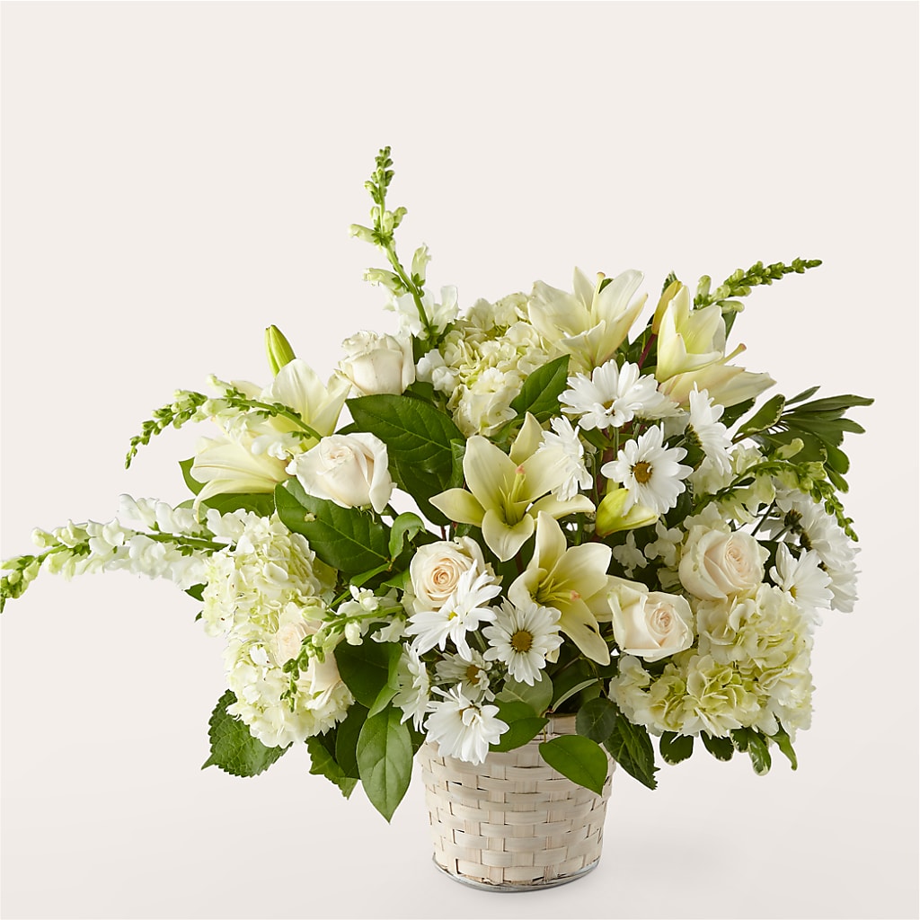 Ivory Elegance Floral Basket – POTTING BENCH FLORIST & GIFTS, Fairhaven MA