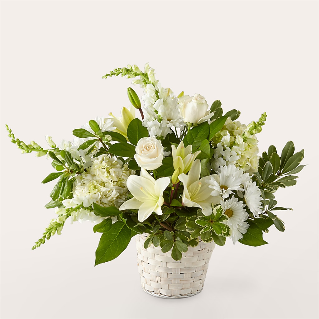 Ivory Elegance Floral Basket – POTTING BENCH FLORIST & GIFTS, Fairhaven MA