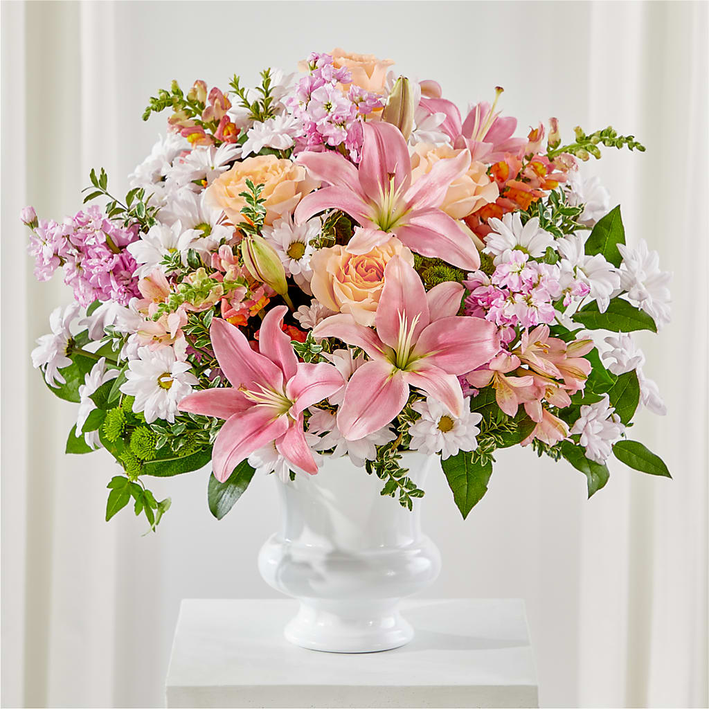 Heartfelt Gesture Urn Arrangement – POTTING BENCH FLORIST & GIFTS, Fairhaven MA