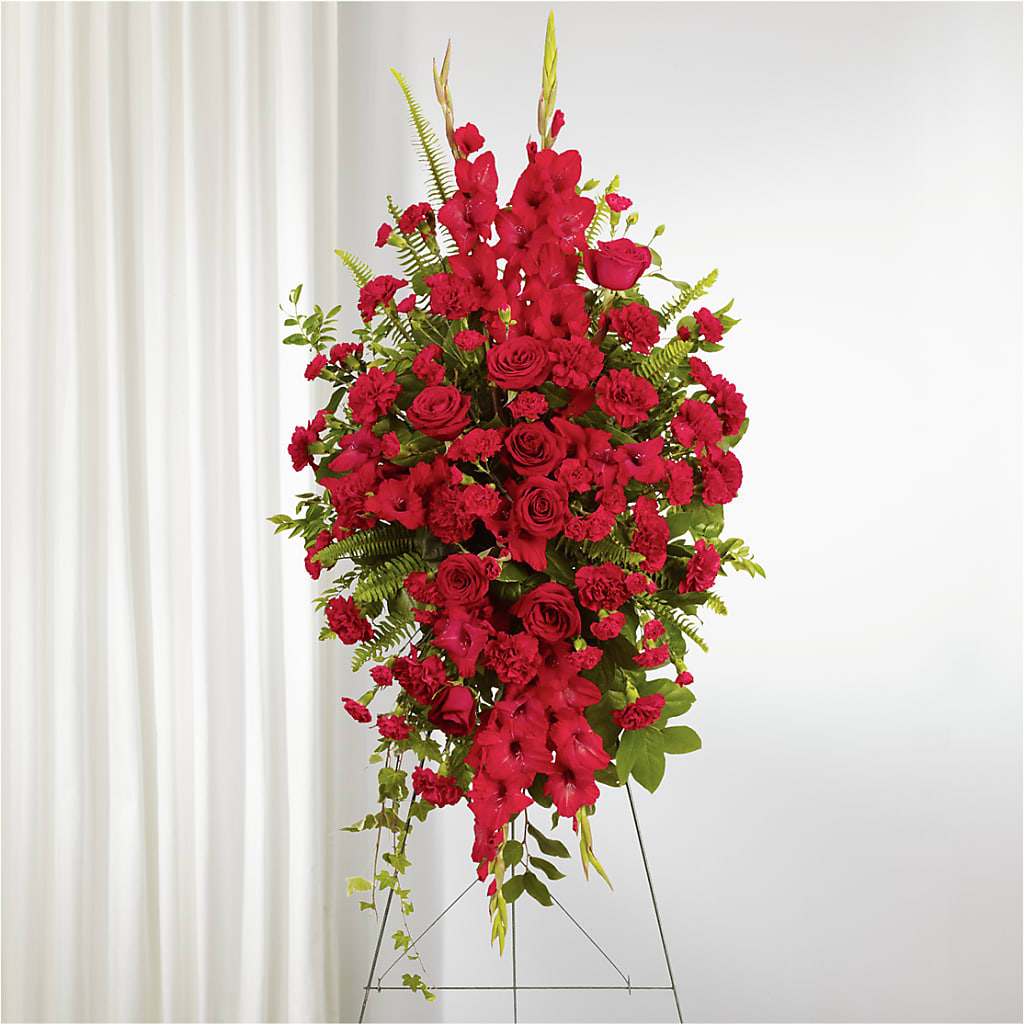 From the Heart Standing Spray – POTTING BENCH FLORIST & GIFTS, Fairhaven MA