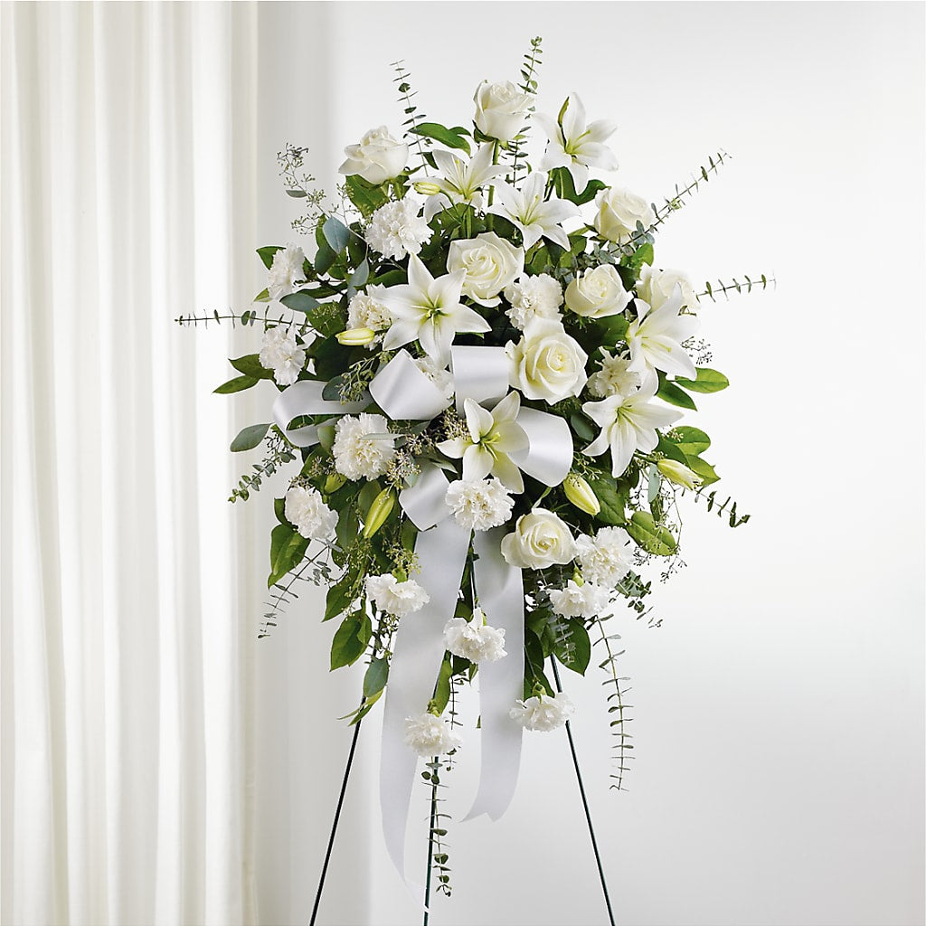 With Care Standing Spray – POTTING BENCH FLORIST & GIFTS, Fairhaven MA