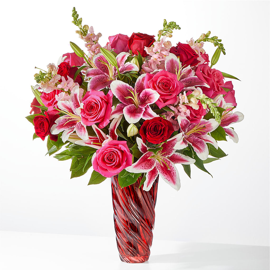 Always You Bouquet with Luxe Swirl Vase – POTTING BENCH FLORIST & GIFTS, Fairhaven MA