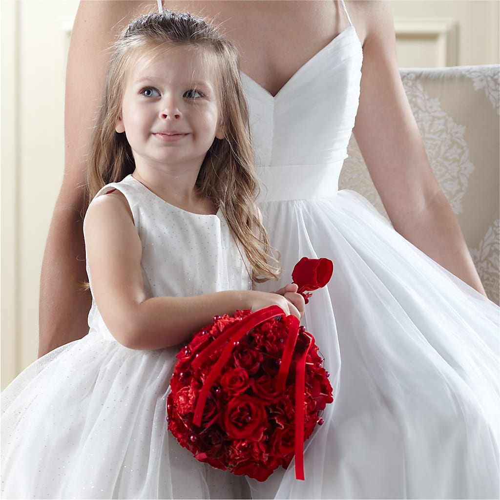 Pure at Heart Flower Girl Arrangement – POTTING BENCH FLORIST & GIFTS, Fairhaven MA
