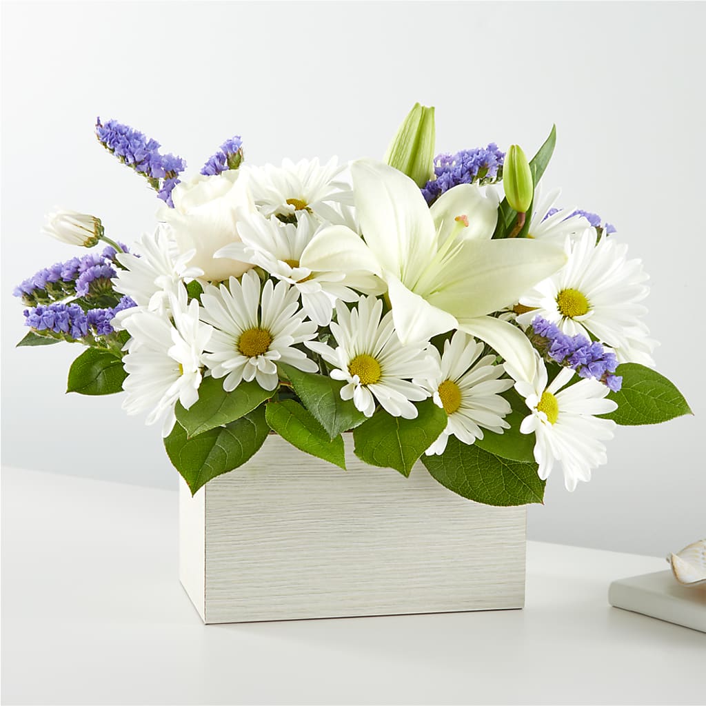 Beyond Blue Box Bouquet – POTTING BENCH FLORIST & GIFTS, Fairhaven MA