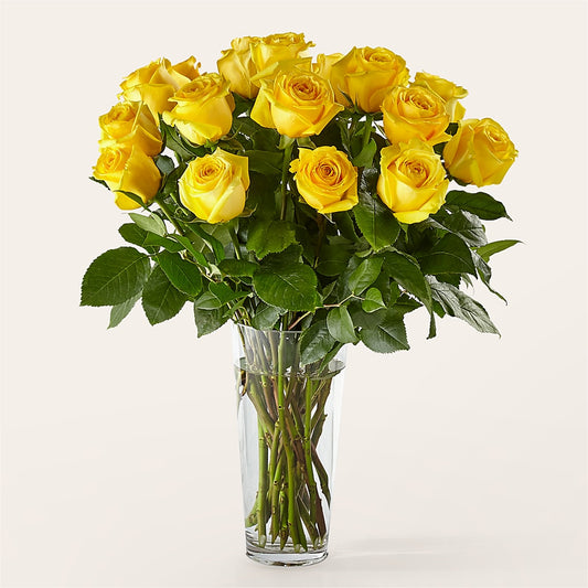 Long Stem Yellow Rose Bouquet – POTTING BENCH FLORIST & GIFTS, Fairhaven MA