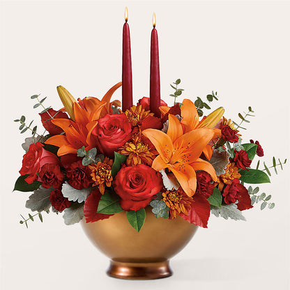 Fruits of Fall Centerpiece – POTTING BENCH FLORIST & GIFTS, Fairhaven MA
