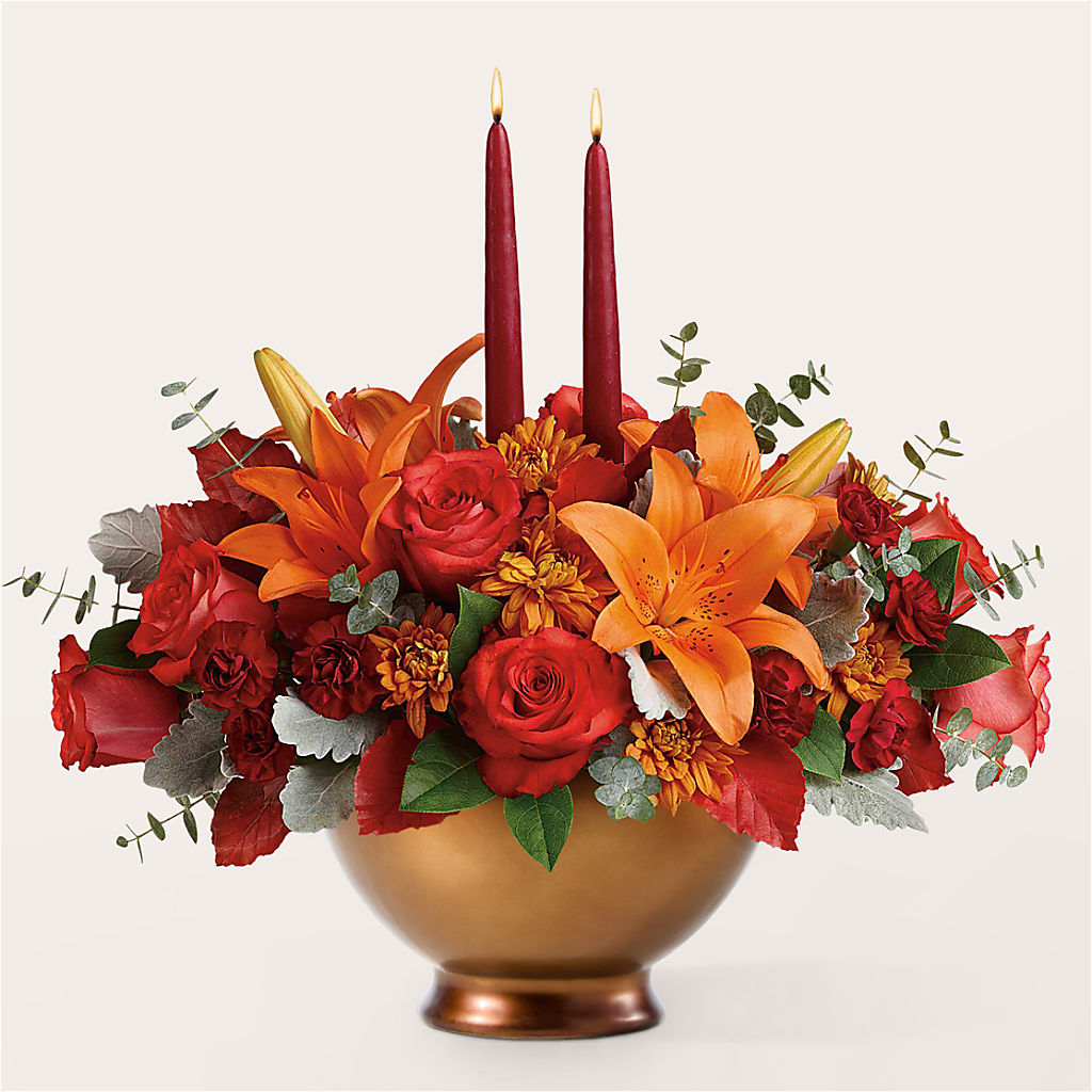 Fruits of Fall Centerpiece – POTTING BENCH FLORIST & GIFTS, Fairhaven MA