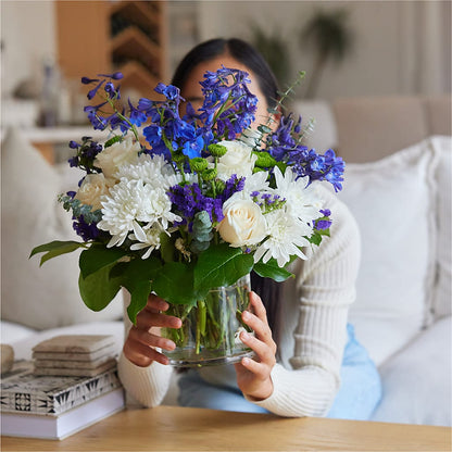 Cerulean Waves Bouquet – POTTING BENCH FLORIST & GIFTS, Fairhaven MA