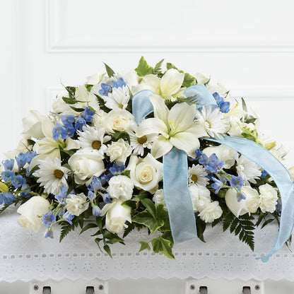 Tender Treasure Casket Spray – POTTING BENCH FLORIST & GIFTS, Fairhaven MA