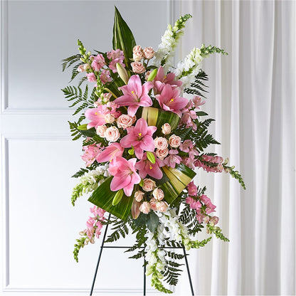 Elegant Embrace Standing Spray – POTTING BENCH FLORIST & GIFTS, Fairhaven MA
