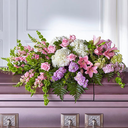 Life's Gratitude Casket Spray – POTTING BENCH FLORIST & GIFTS, Fairhaven MA