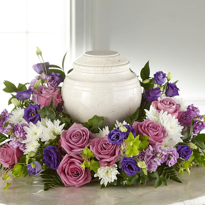 Blooming Sympathy Cremation Adornment – POTTING BENCH FLORIST & GIFTS, Fairhaven MA