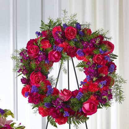 Calming Colors Wreath – POTTING BENCH FLORIST & GIFTS, Fairhaven MA