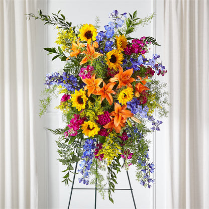 Sunlit Memories Standing Spray (Standard) – POTTING BENCH FLORIST & GIFTS, Fairhaven MA