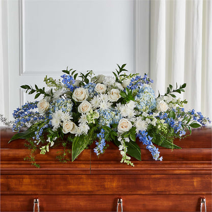 Timeless Essence Casket Spray – POTTING BENCH FLORIST & GIFTS, Fairhaven MA