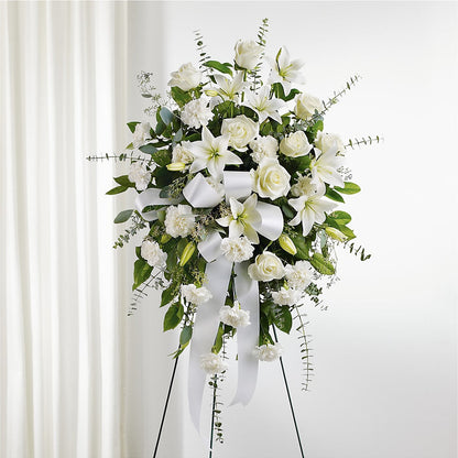 With Care Standing Spray – POTTING BENCH FLORIST & GIFTS, Fairhaven MA