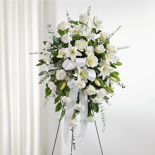 With Care Standing Spray – POTTING BENCH FLORIST & GIFTS, Fairhaven MA