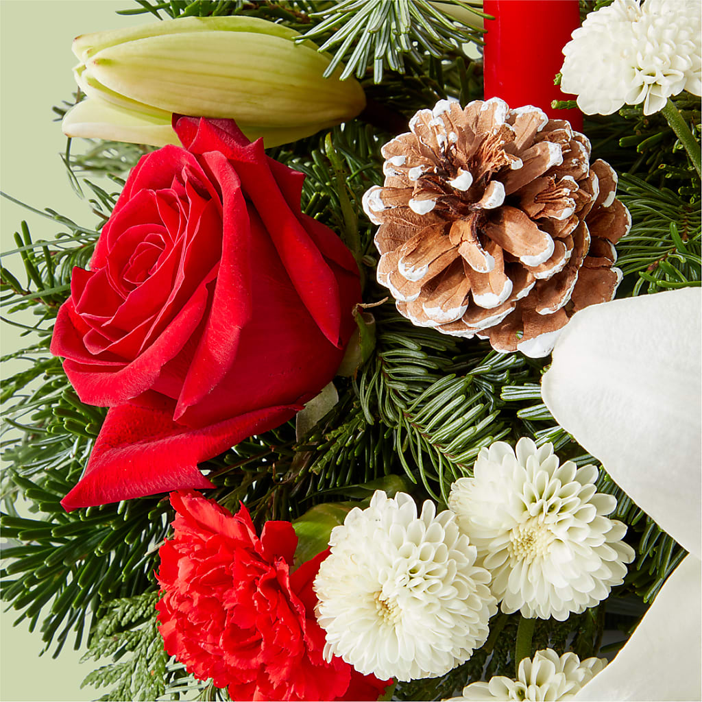 Seasonal Festivities Centerpiece – POTTING BENCH FLORIST & GIFTS, Fairhaven MA