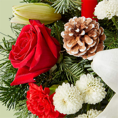 Seasonal Festivities Centerpiece – POTTING BENCH FLORIST & GIFTS, Fairhaven MA