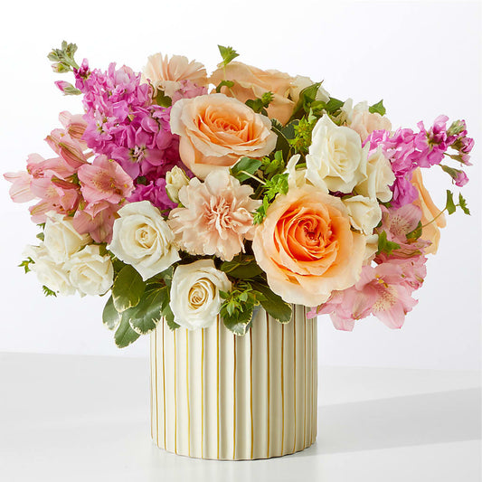 Paradise Bouquet with Ivory Vase – POTTING BENCH FLORIST & GIFTS, Fairhaven MA