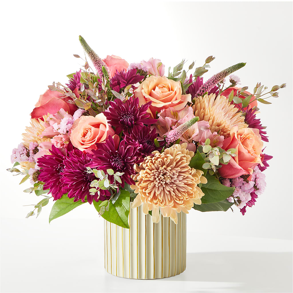 Berry Cobbler Bouquet with Ivory Vase – POTTING BENCH FLORIST & GIFTS, Fairhaven MA