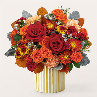 Merlot Bouquet with Ivory Vase – POTTING BENCH FLORIST & GIFTS, Fairhaven MA