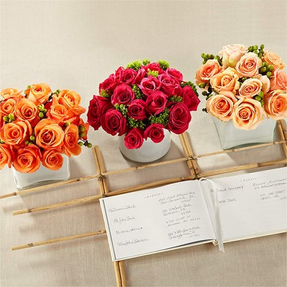 Dawn Rose Centerpiece – POTTING BENCH FLORIST & GIFTS, Fairhaven MA
